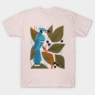 Blue Jay and Berries T-Shirt